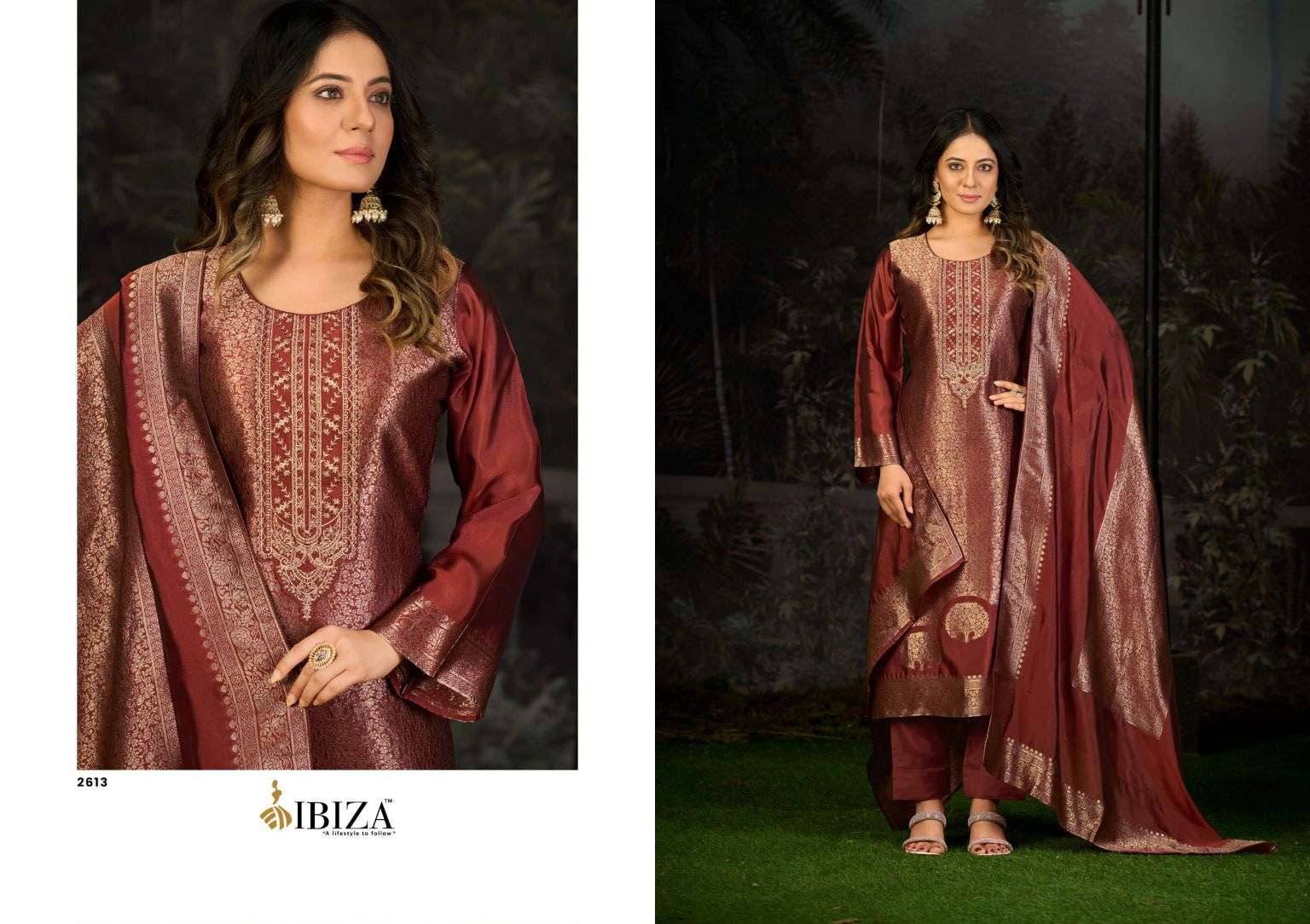 SAKHI VOL 16 By IBIZA 2611 To 2614 Beautiful Festive Suits Stylish Colorful Fancy Casual Wear JACQUARD Digital Print Dresses At Wholesale Price